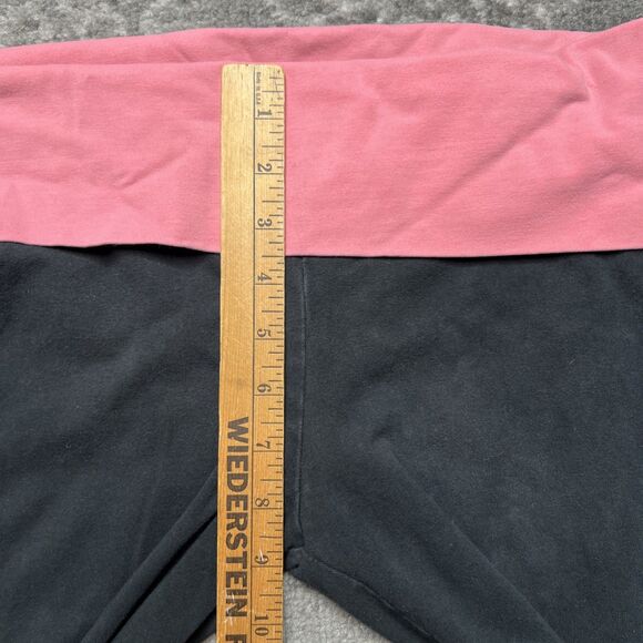 Victoria Secret PINK Yoga Foldover Leggings Pants Small Black Pink Y2K Bling - Picture 8 of 9